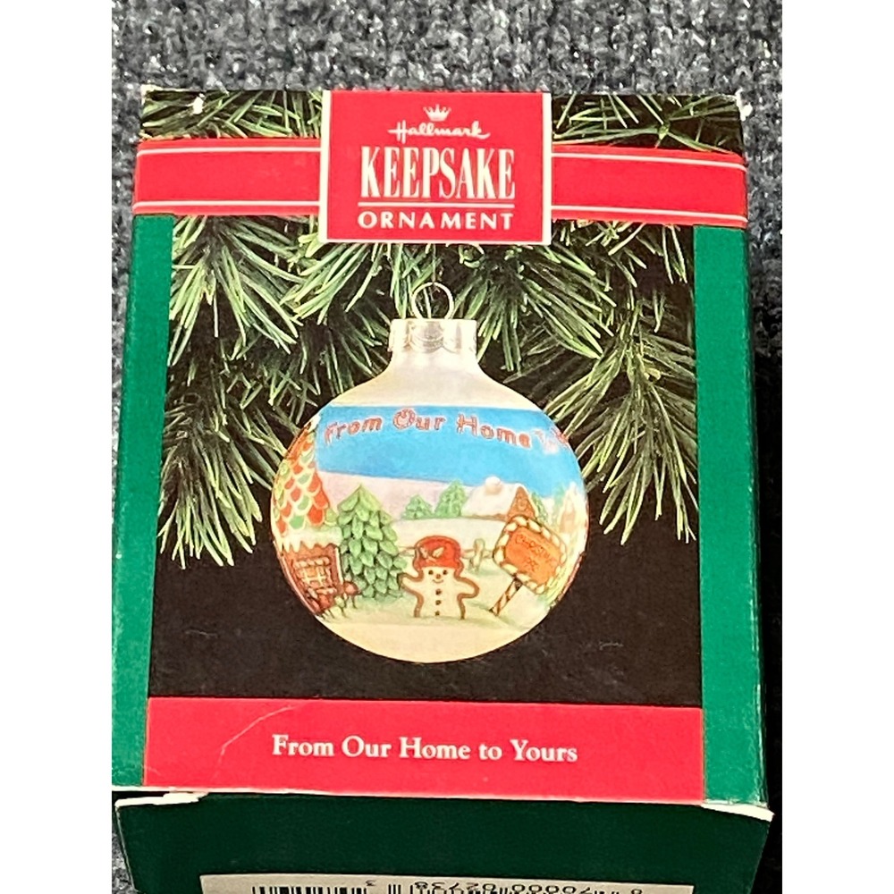 Hallmark Keepsake Ornament 1992‎ From Our Home to Yours Glass Gingerbread NOS